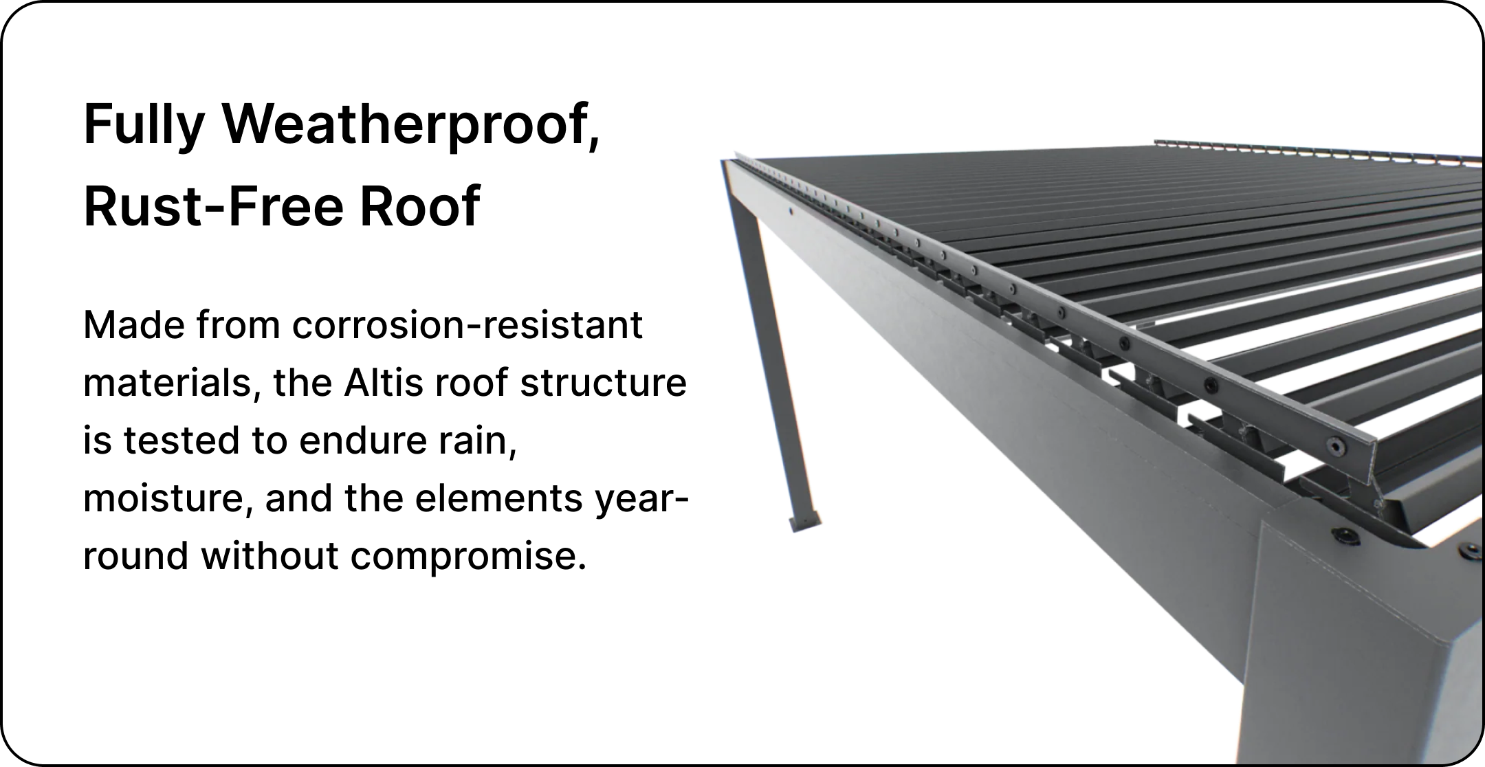 Altis aluminium pergola design
